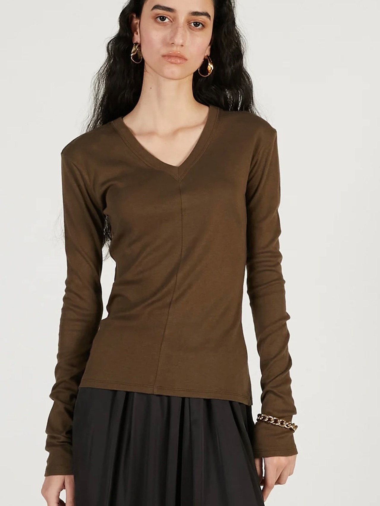 【26SS】PRANK PROJECT プランクプロジェクト  / Vネックトップス 長袖 / Deep V-Neck Top - 1