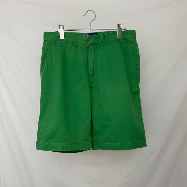 90s POLO　ポロ　ラルフローレン　ラルフ　ハーフパンツ　ショーツ　グリーン