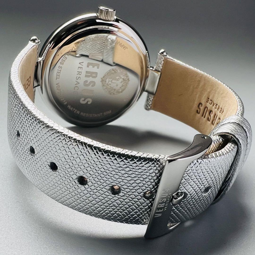 ヴェルサス ヴェルサーチ 腕時計 レディース クォーツ シルバー 新品 レディース 電池式 おしゃれ レザーバンド 専用ケース付属 高級ブランド