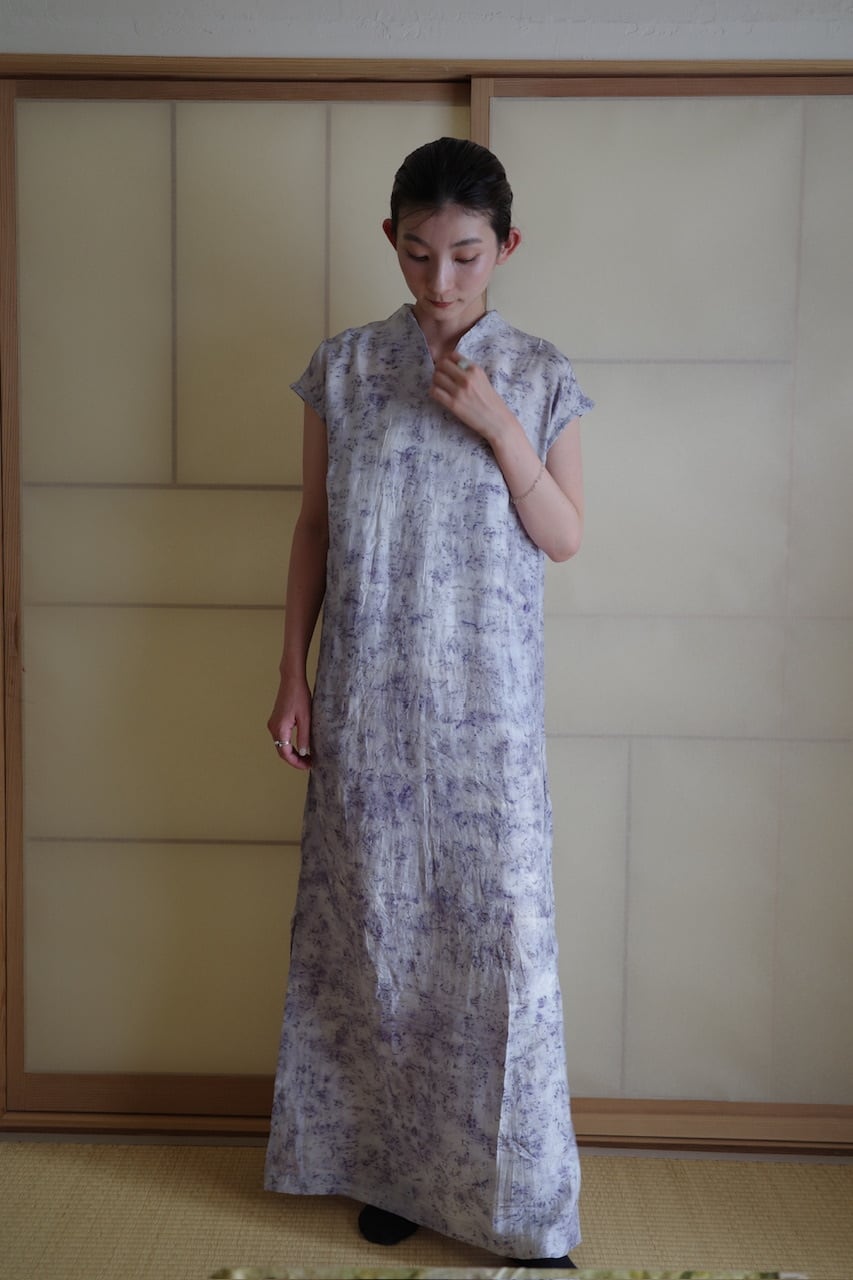 TADO PHOOL SILK LONG DRESS - ENGLISH ROSE | physis (ピュシス)