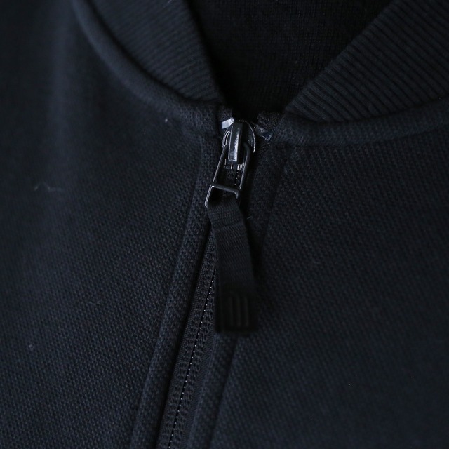 "adidas" black oner-tone double zip-up over silhouette jacket