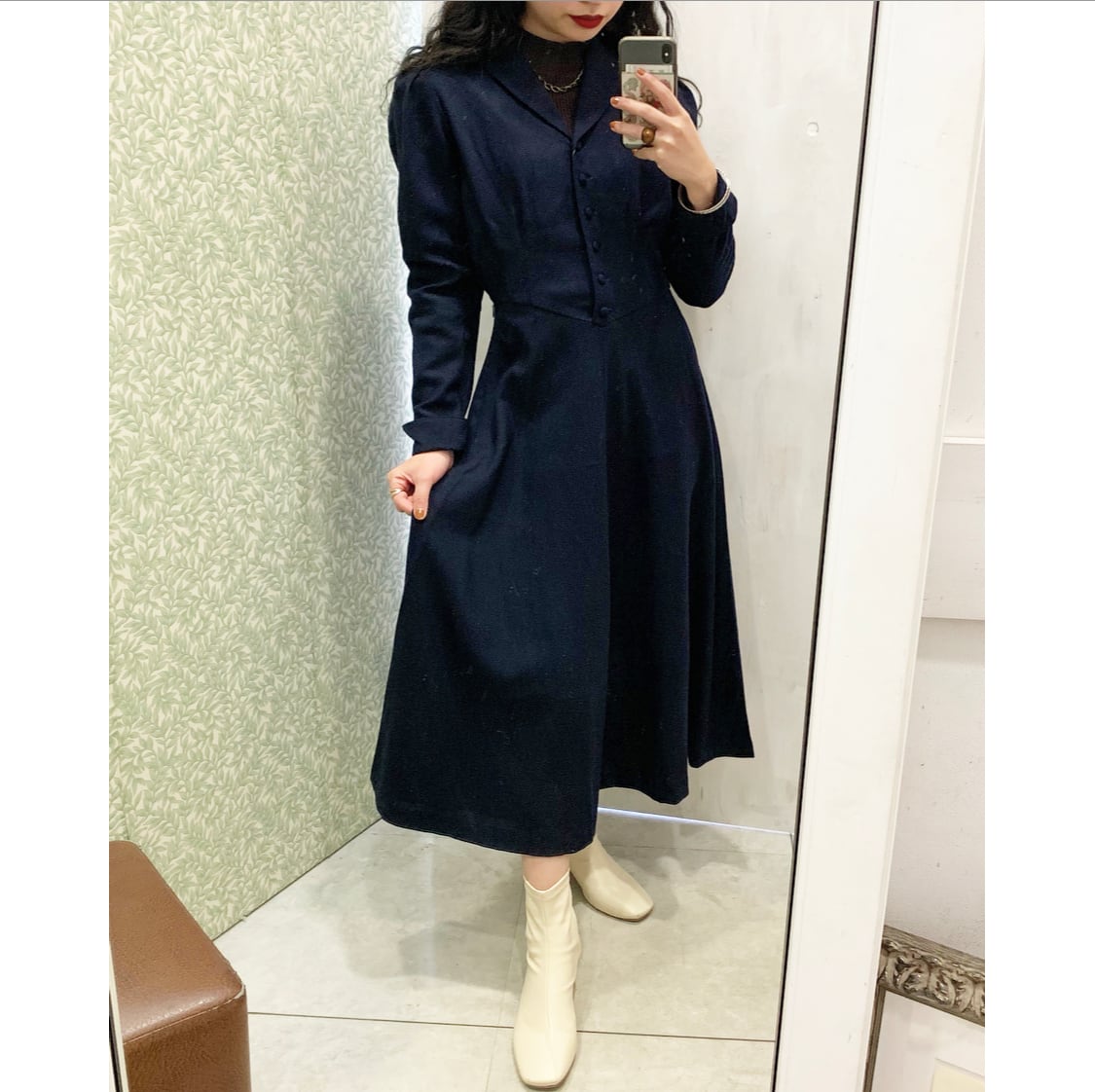 Laura Ashley/one-piece/navy/ローラアシュレイ/ワンピース/ロング ...