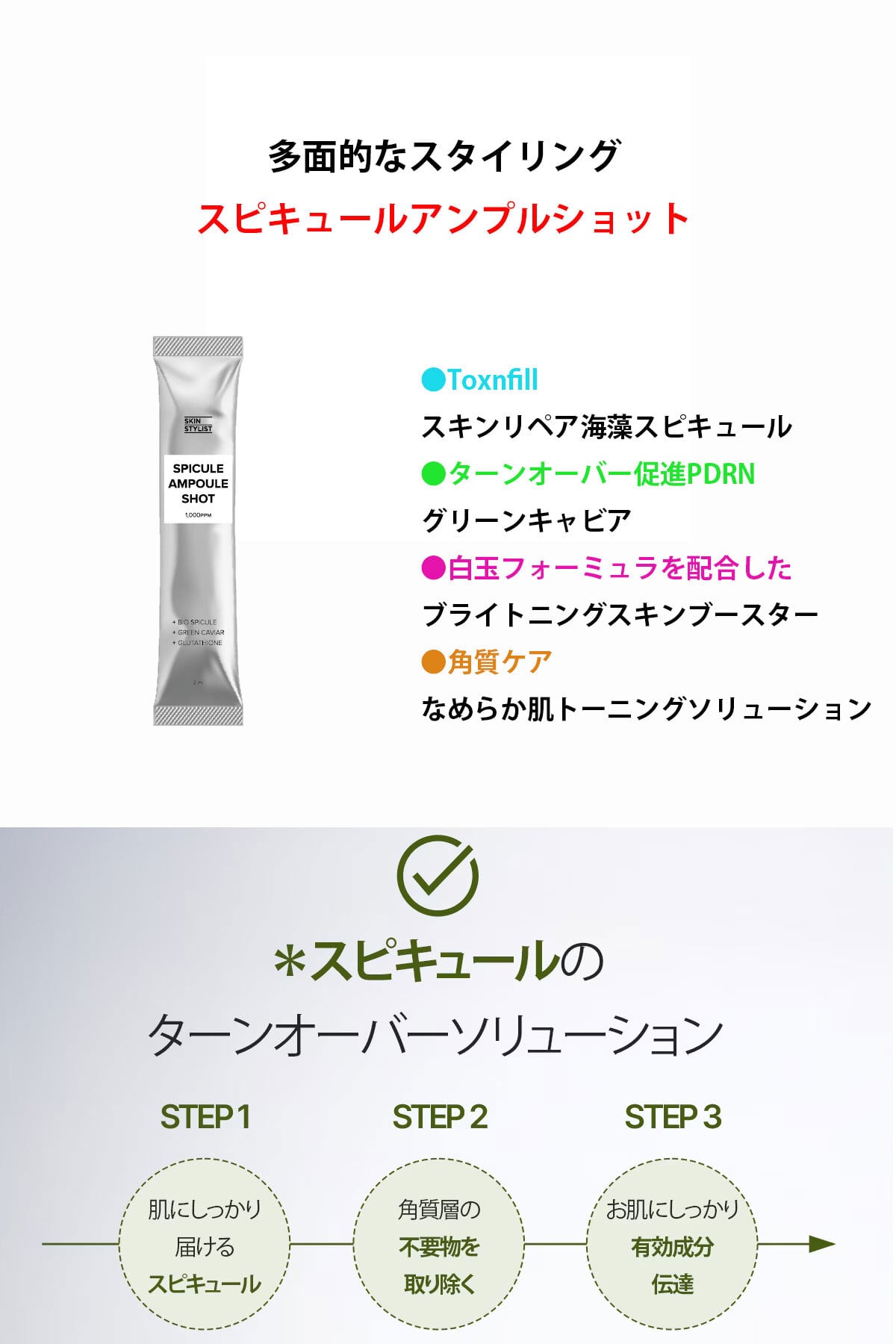 SKIN STYLIST BY TOXNFILL SPICULE AMPOULE SHOT 7EA/スピキュール