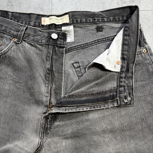 【W38 L32】00s usa levi's ブラック 550 詳細写真5