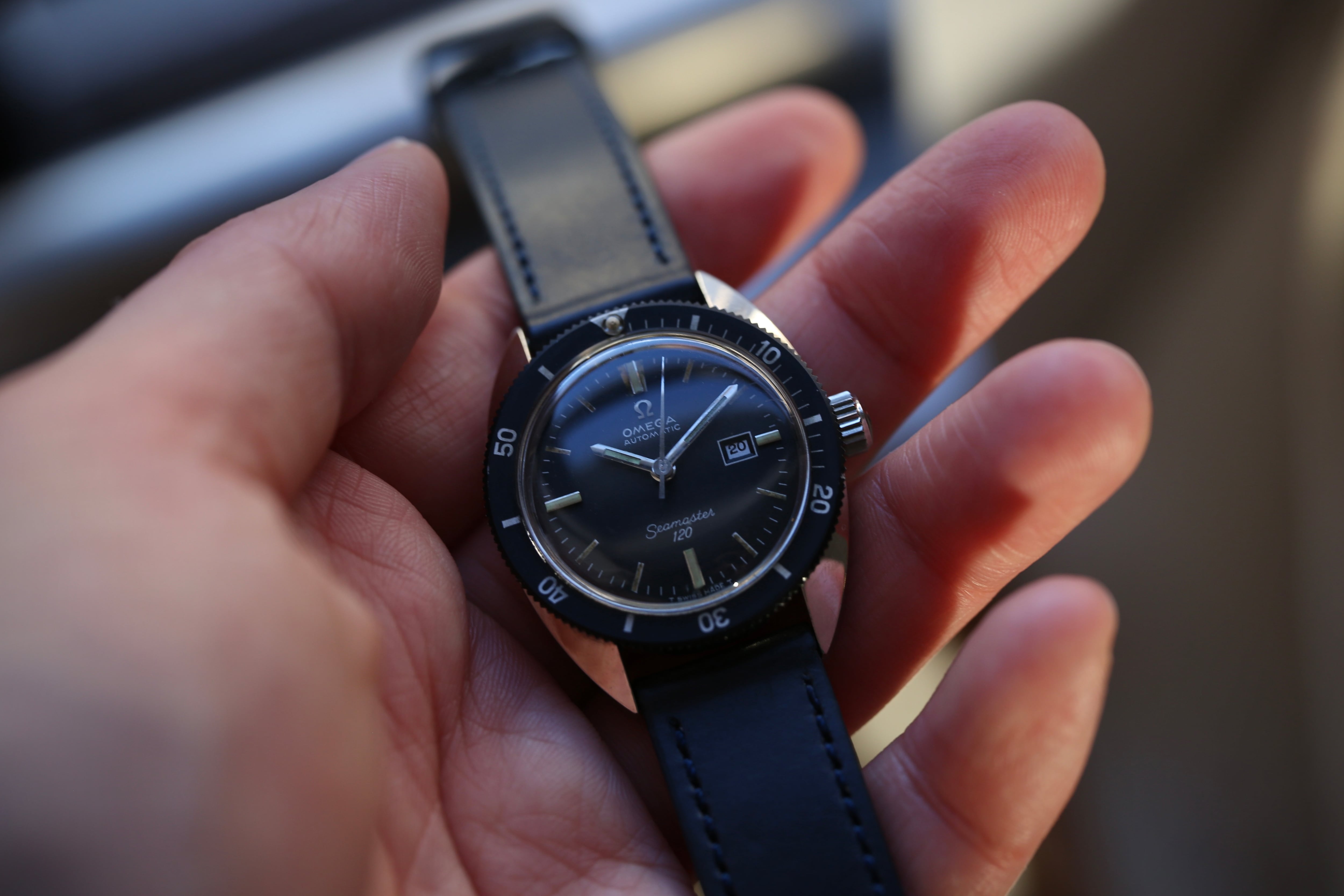 1966年製 オメガ シーマスター120 ボーイズ 1st デイト ブラック