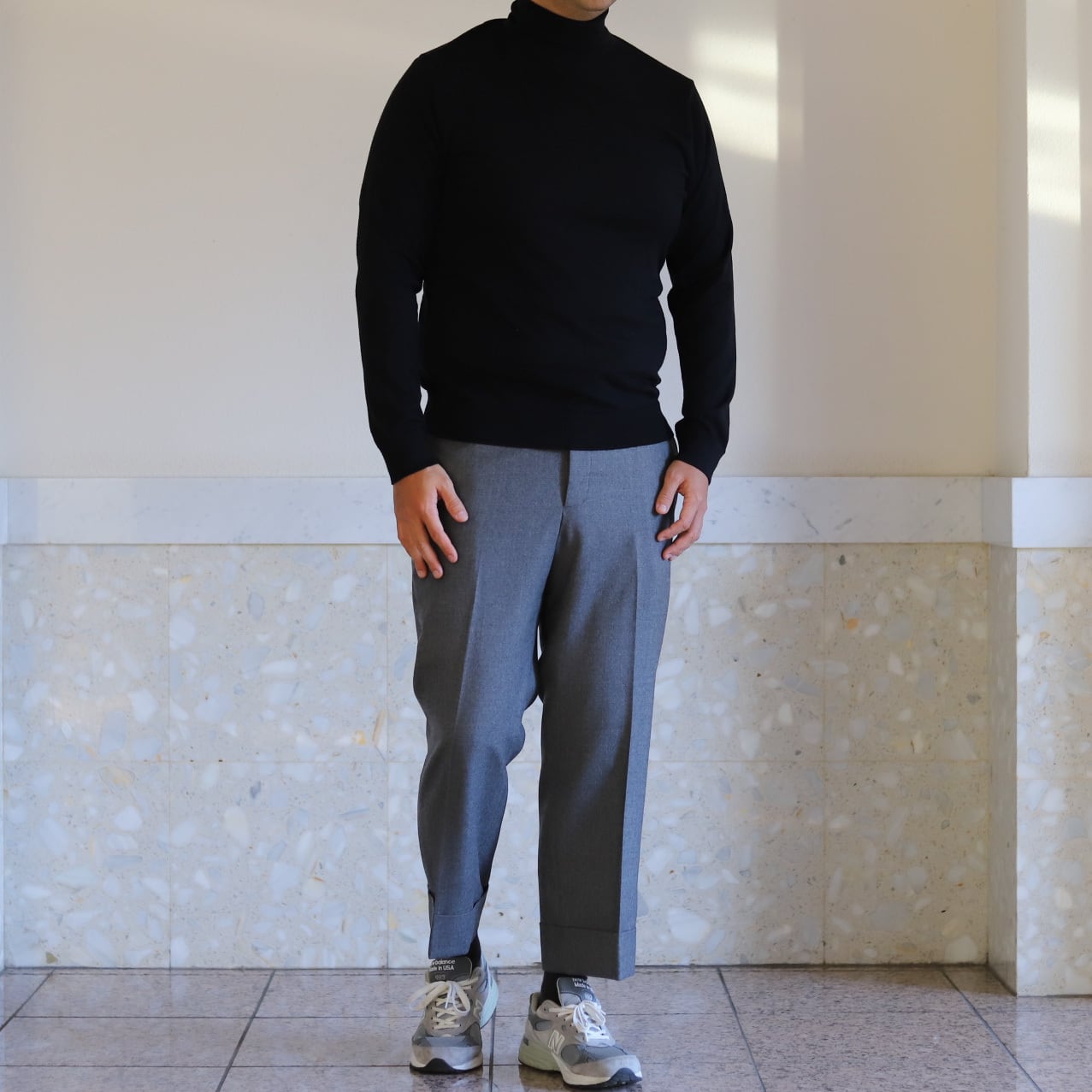 定価18万】THOM BROWNE special flannel wool slacks pants made 定価18万】THOM BROWNE special flannel wool slacks pants made