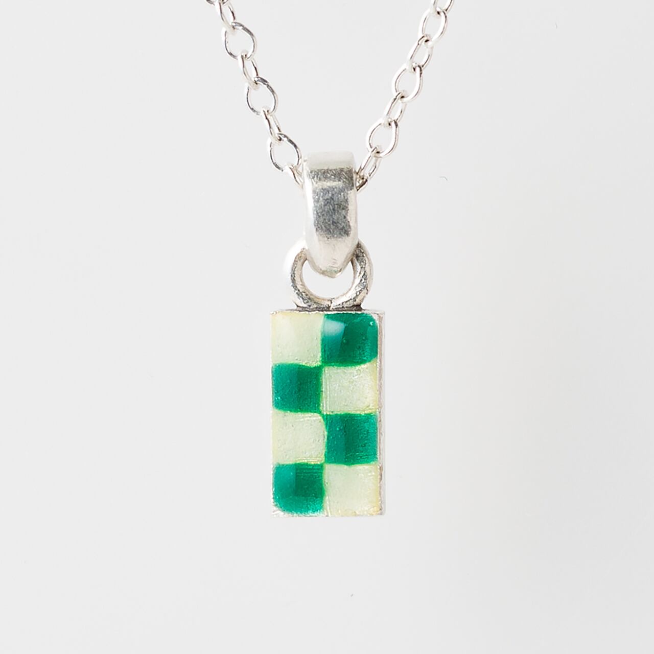 CHECK clear & green - necklace -