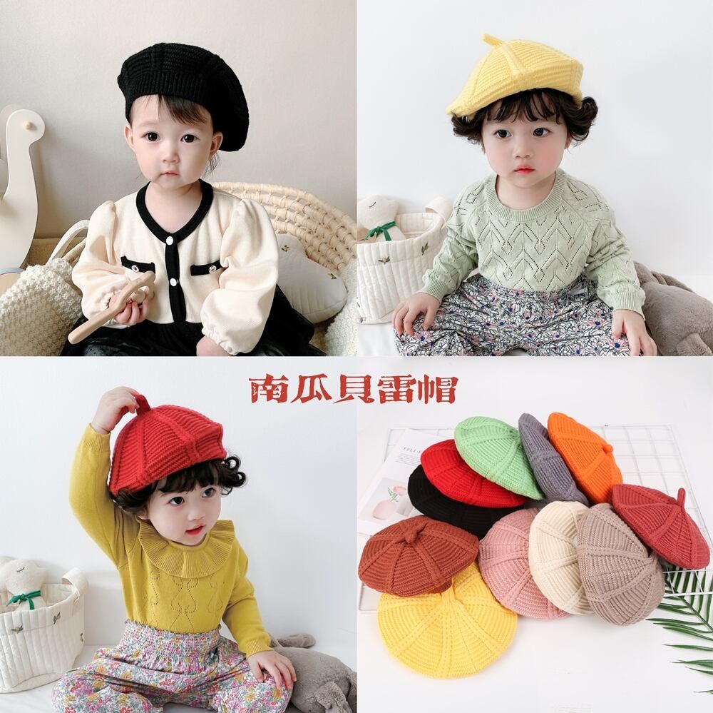 スプリングニット 帽子 春物 ベレット ヘアアクセサリー 超面白いベビーショップ58860415932