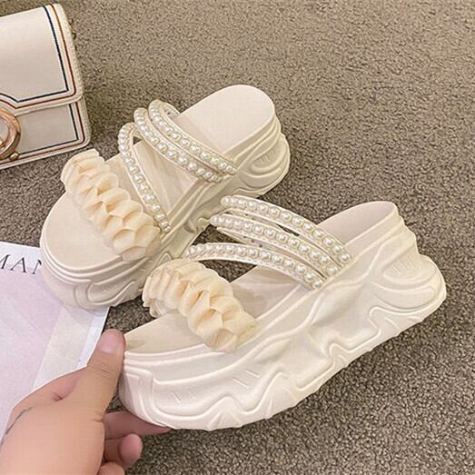 【shoes】パール付きサンダル M30349