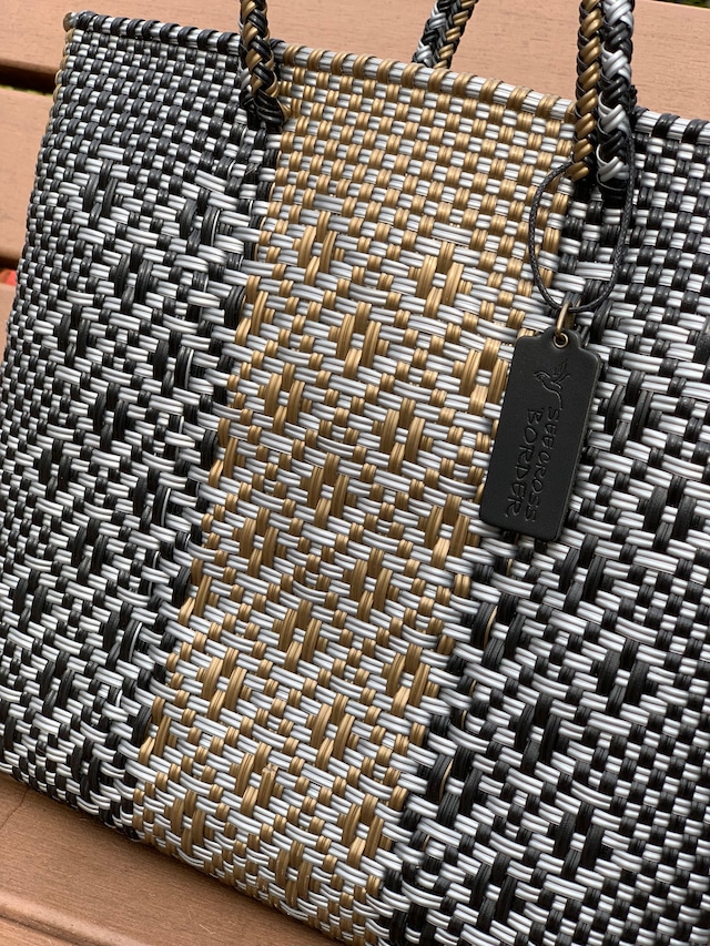 S Mercado Bag (Normal handle) Gold/Black/Silver