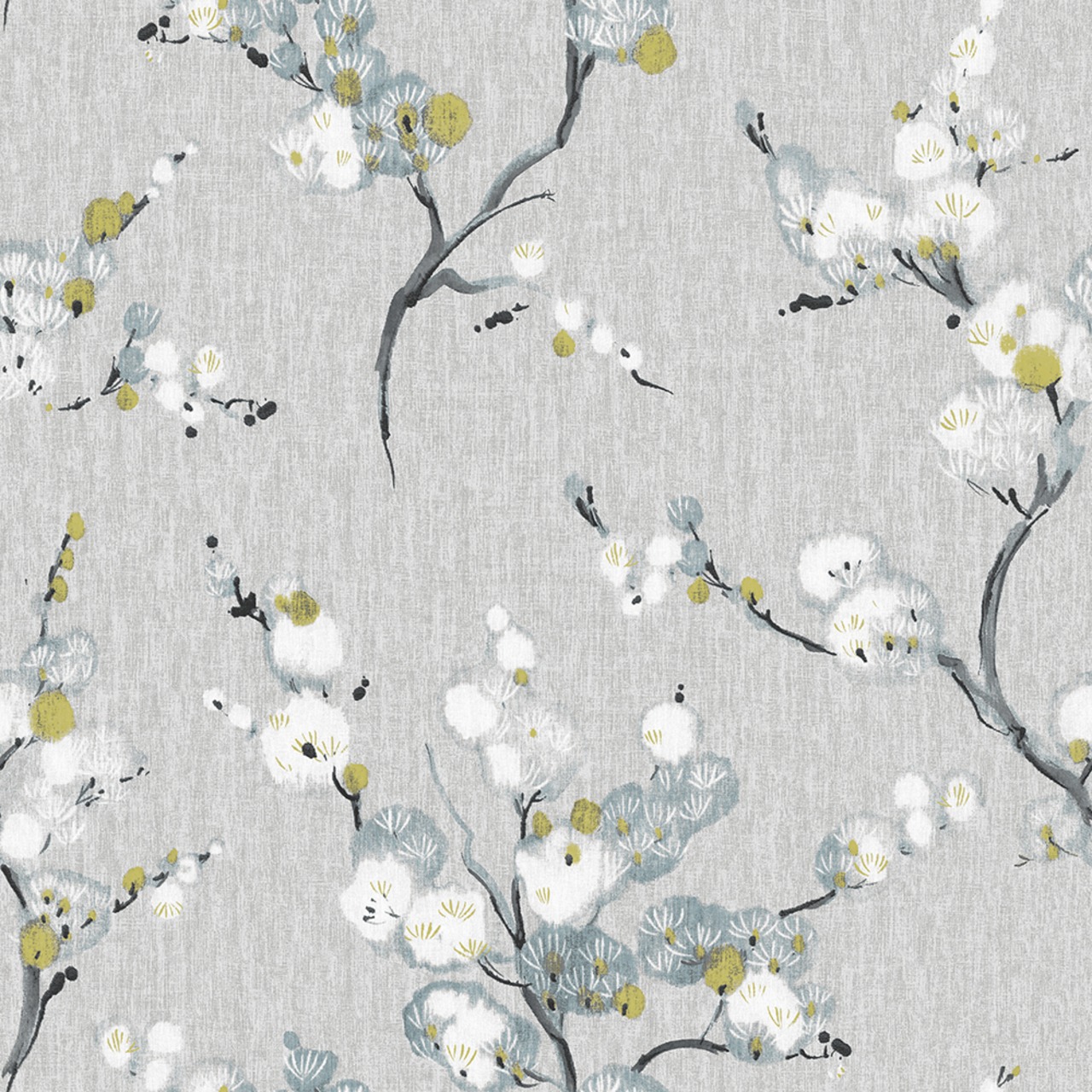 【特急取り寄せ】グレー×ブルーグレー梅花 FL775002MT