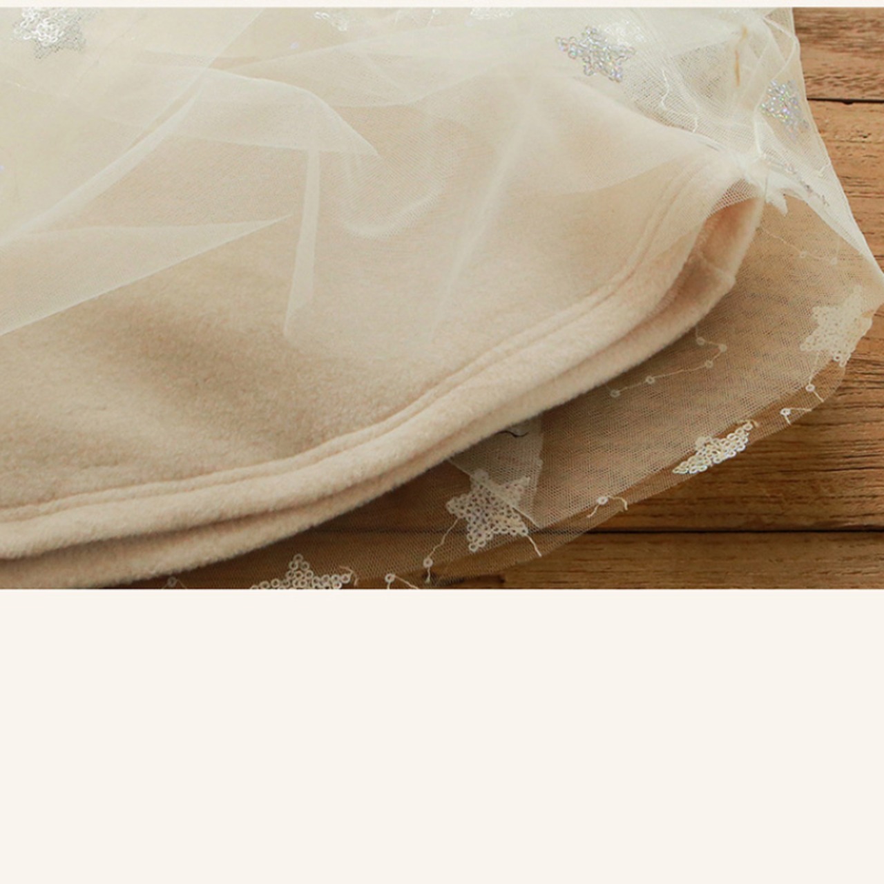 キラキラ星柄チュールワンピース2色