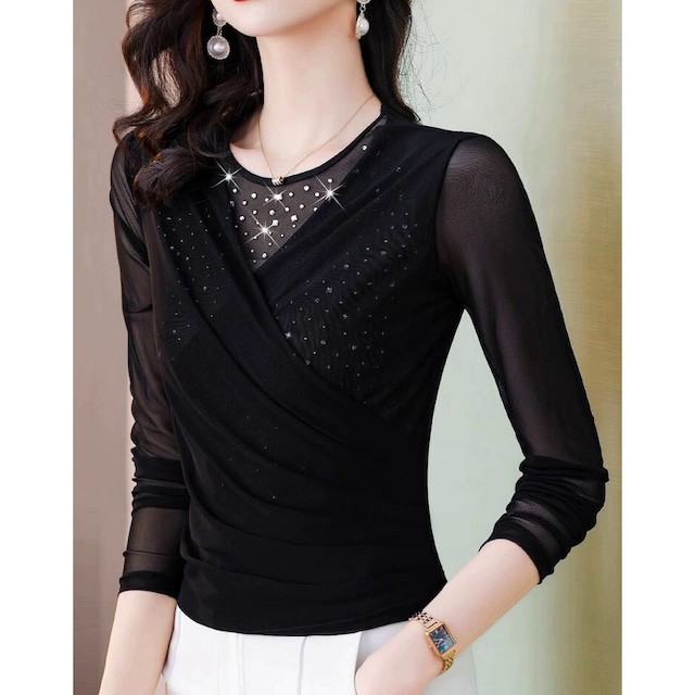 スパンコールシアー・ドレープダンストップス ds0954