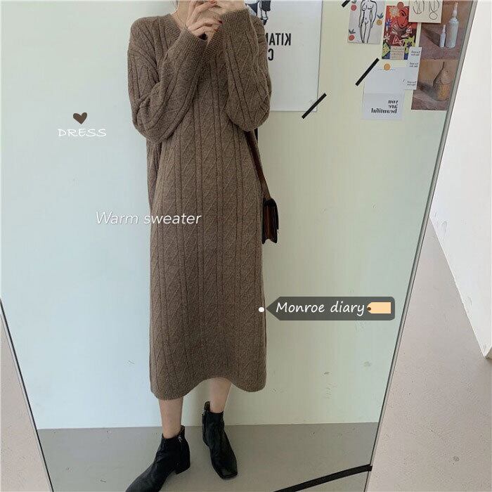 スタイルVネックセーター スプリングルーズニットトップス 春物 モンロー15460810064