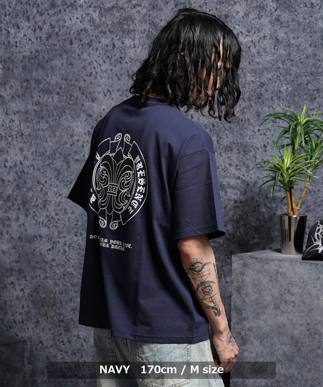 ◆PUレザー アップリケ Tシャツ◆sb-g1223462n