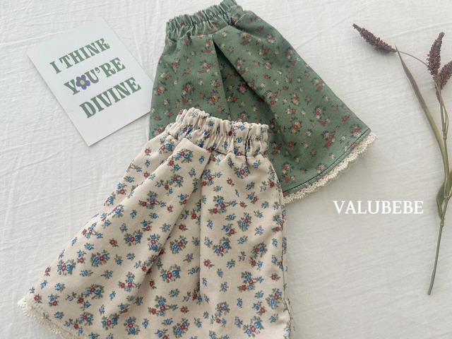 【予約/特典】valu bebe / Garnet flower skirt