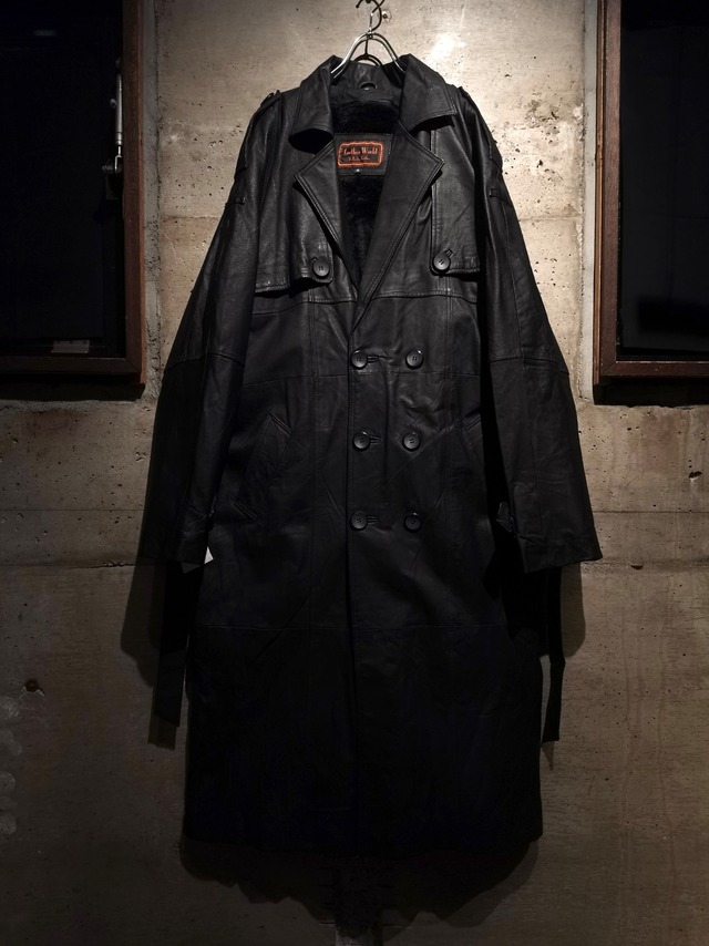 【Caka】"完品" "極上" Vintage Leather Trench Coat