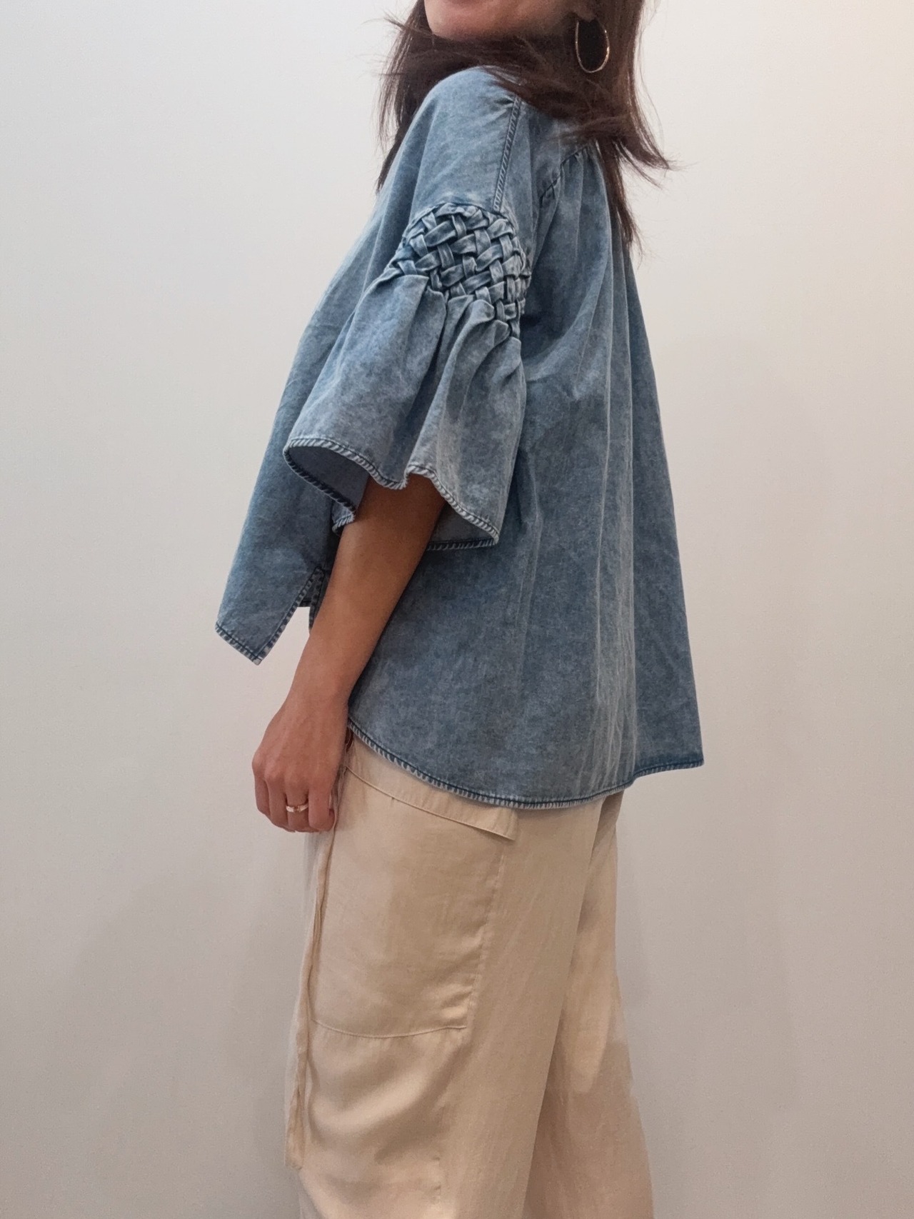 ガレナ GARENA バスケットスリーブデニムシャツ