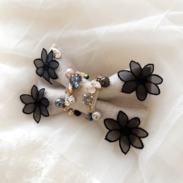 3【バレッタ】Couture Ribbon〔Classic Lady〕