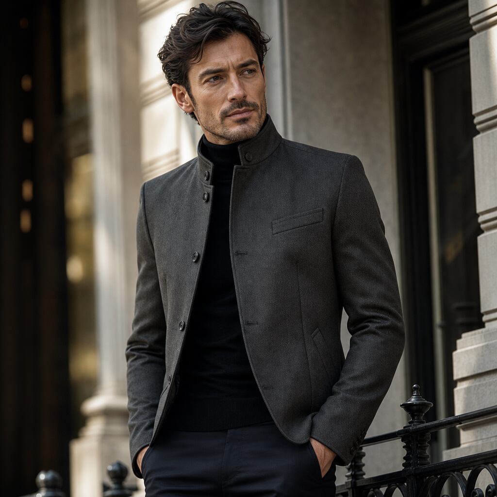 NICOLE CLUB FOR MEN|防風撥水スタンドカヴァーオールジャケット|ニコルクラブフォーメン メンズ 5564-3703 ブラック
