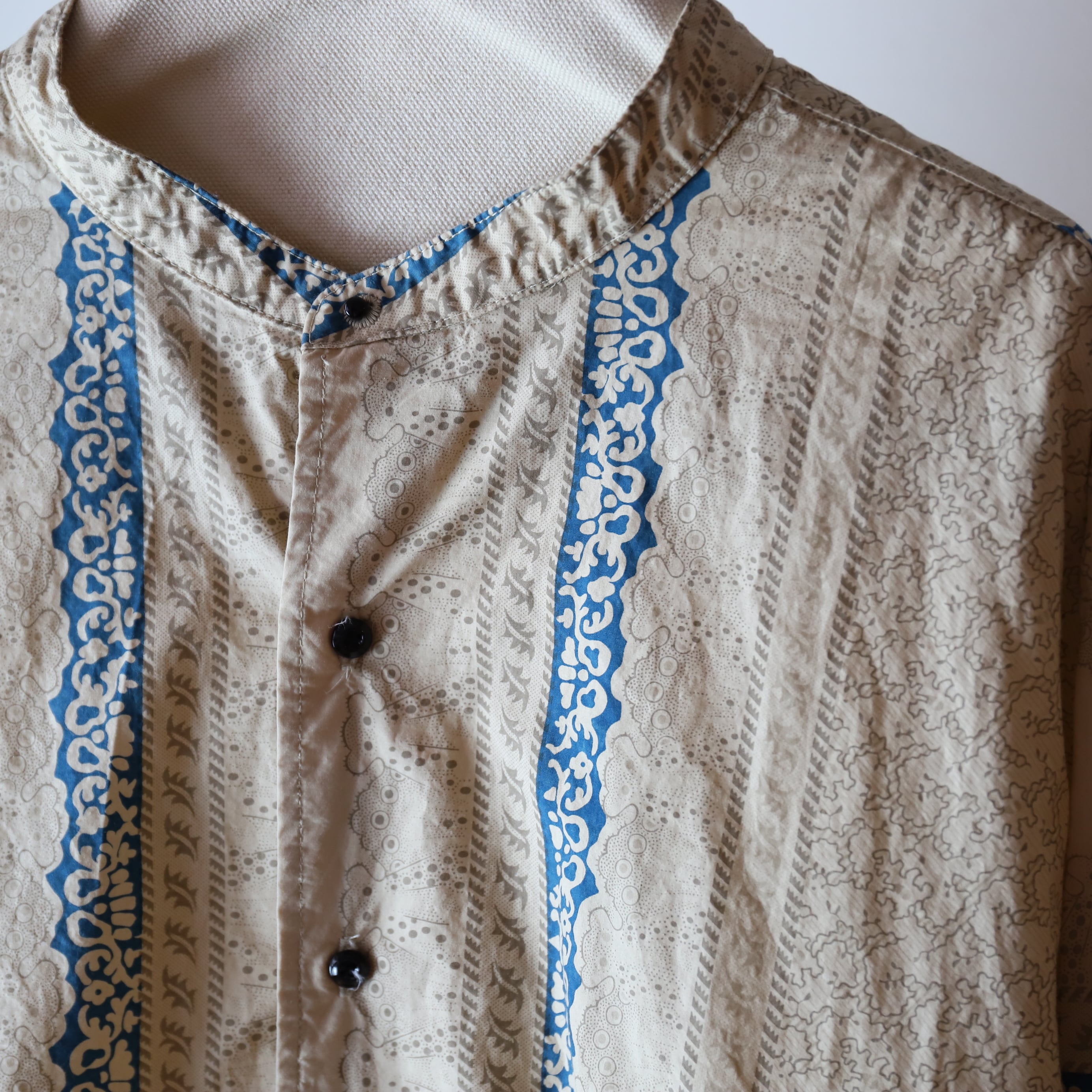 OUTIL / CHEMISIER SAPOIS / ECRU/INDIGO | TIBETAN MARKET