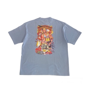 JUNKBLUES【NIGHTBEAT】 × Rockin' Jelly Bean マグナムウエイト ビックシルエット T-シャツ JUNKBLUES LTD COLOR (A.BLUE)