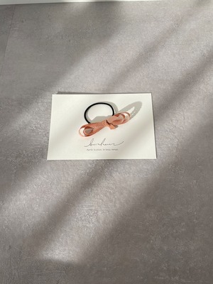 mini grosgrain ヘアゴム［apricot］