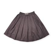 Mademoiselle NON NON マドモアゼルノンノン ウール チェック プリーツ スカート L/ブラウン系 レディース パパス