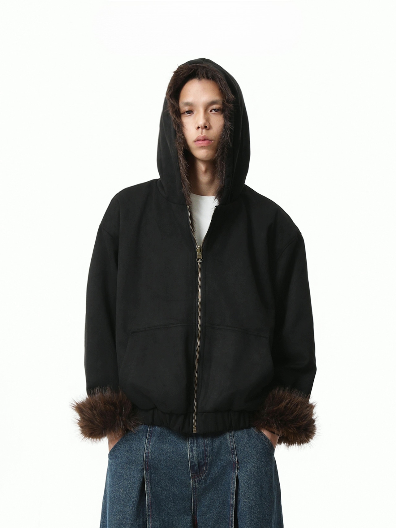 BOOGOOVOGUE Reversible Sable Fur Hoodie