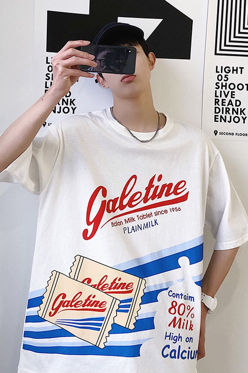 全2色 Tシャツ カットソー プリント カジュアル おしゃれ