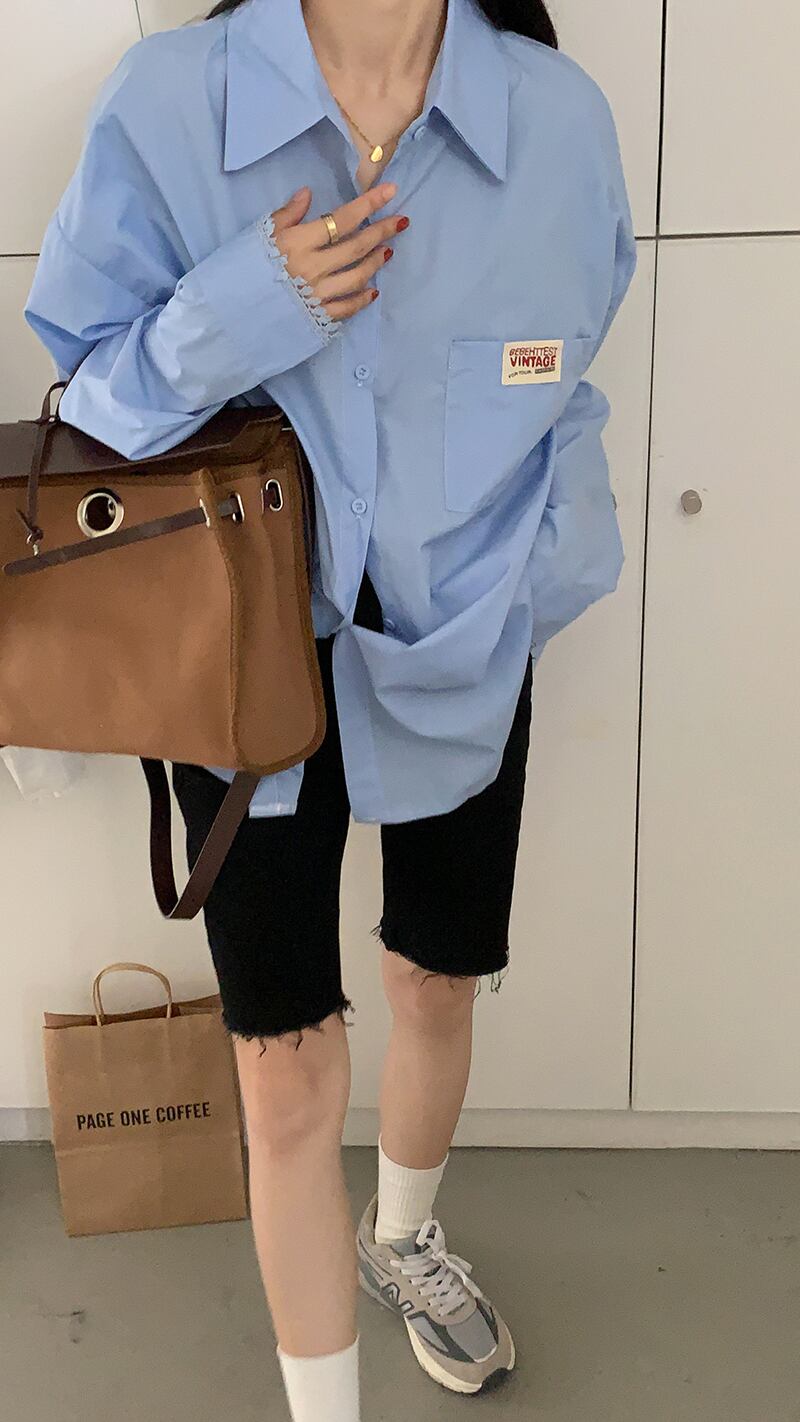 ブルールーズシャツ オータム ロング 秋物 モンロー52315230576