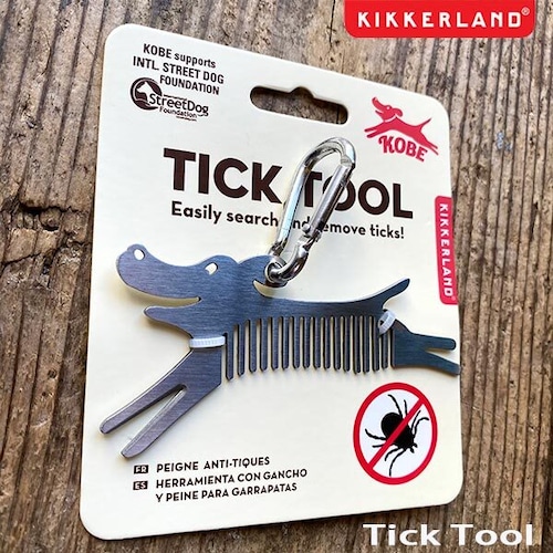 Tick Tool ティック くし コーム ダニ 犬 ドッグ ペット お散歩 キーホルダー ツール アウトドア DETAIL KIKKERLAND