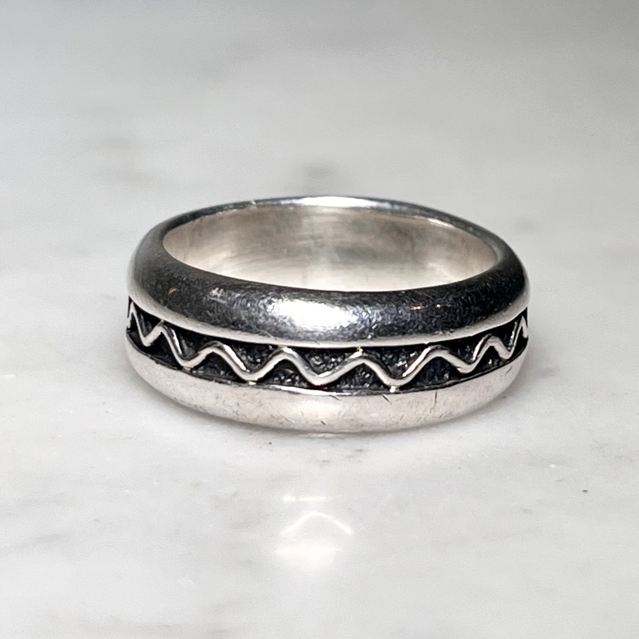 vintage silver abstract ring