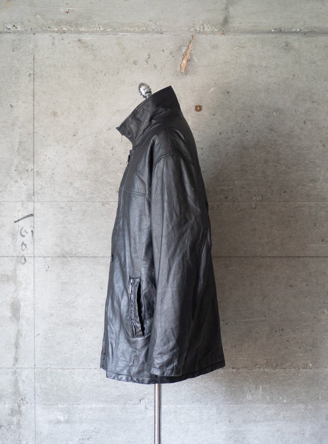 "LIVELO ATTITUDE" 1990s Leather zip jacket