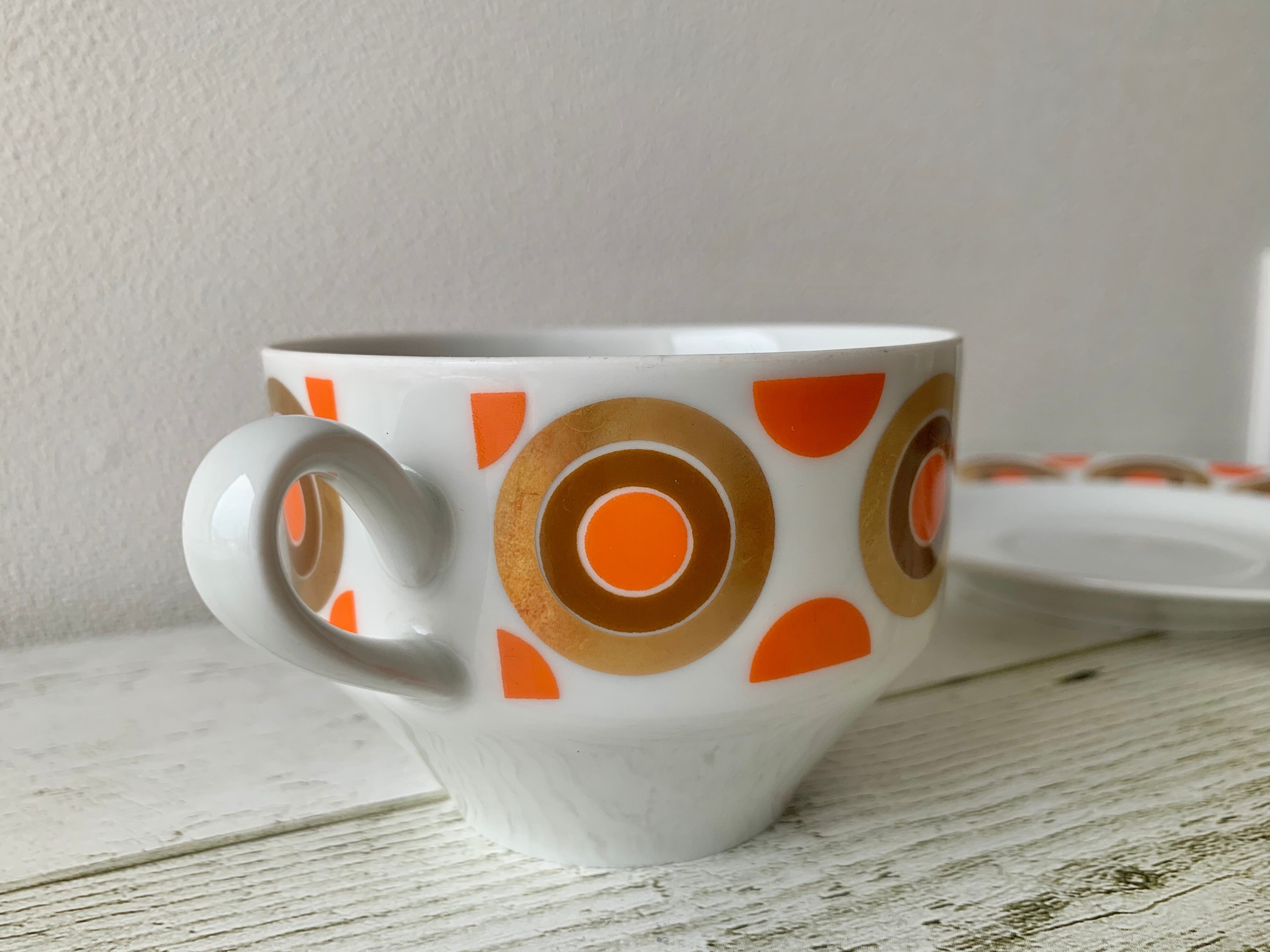 東欧ヴィンテージ 東ドイツ時代 DDR カップ＆ソーサー＆ケーキ皿セット