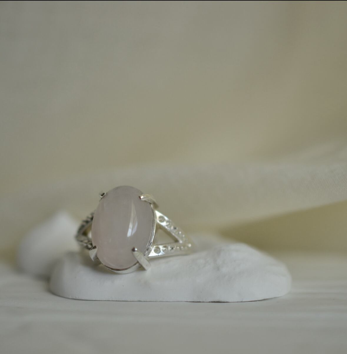 ローズクォーツ Silverリング （№22） | gauahgau〈ガアガ〉