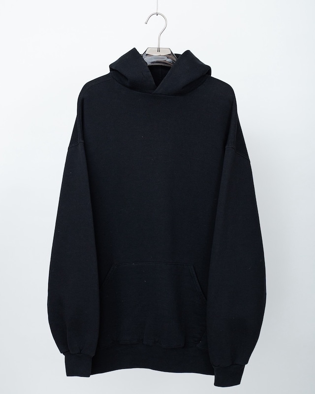 "RUSSELL" plain sweat hoodie (black)