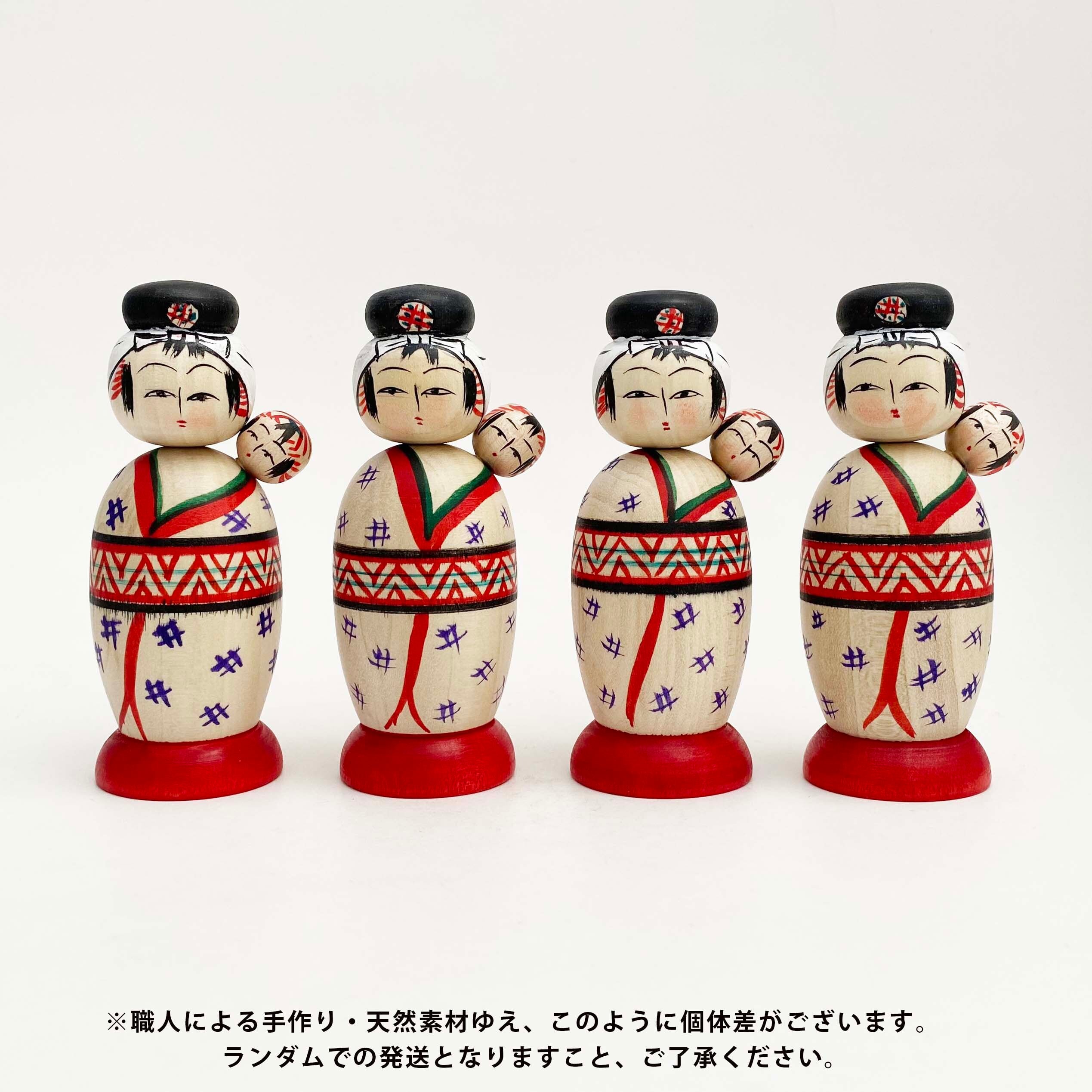 コケーシカ別注 子守こけし(遠刈田系 / 小笠原義雄工人)姐さまかぶり