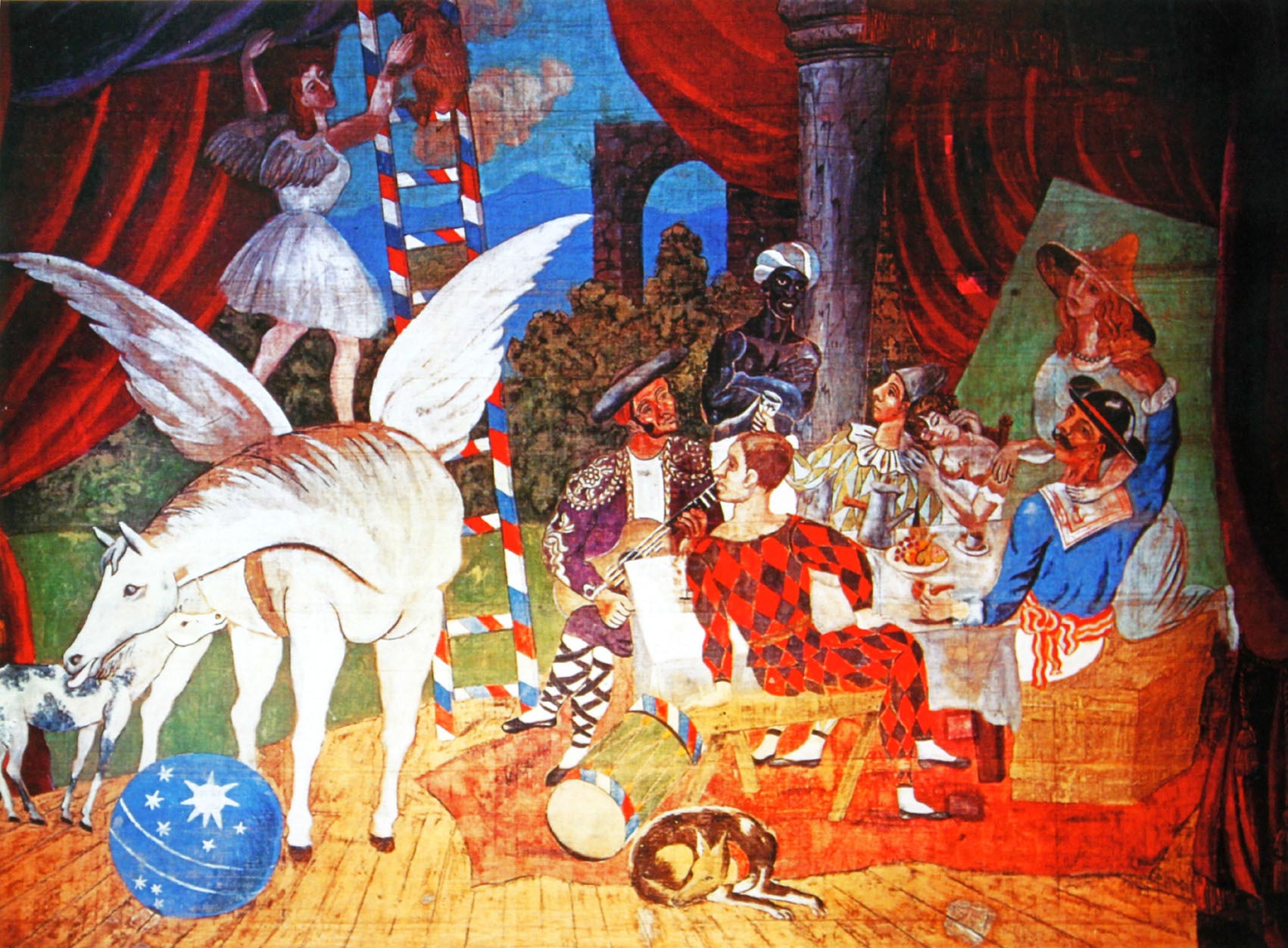 パブロ ピカソ「演劇」額縁4色選択可能 作品証明書 展示用フック 限定