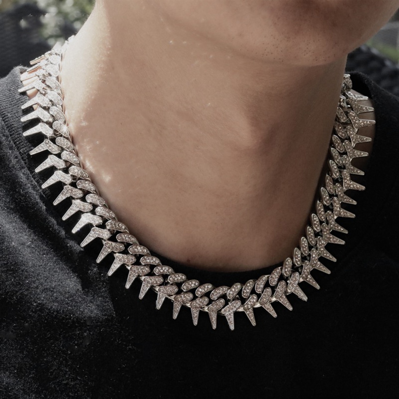 スパイクド キューバンチェーン W140