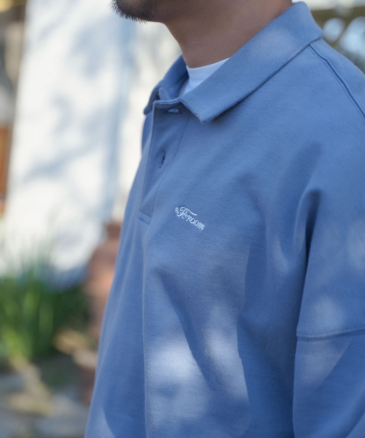 【#Re:room】LOGO EMBROIDERY SWEAT BIG POLO [REC731］