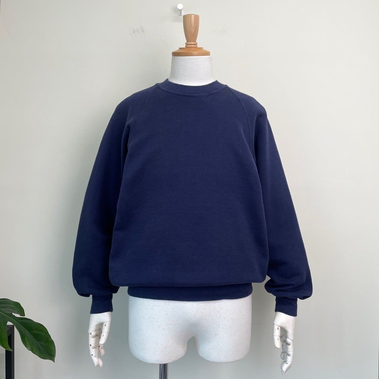 80s 90s USA製 RUSSELL ブランクスウェット 紺 ネイビー 無地