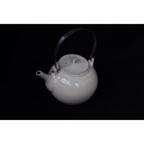 【希少】鈴木環　丸土瓶　急須　白 cdf64c986412e99e1631a7b31d3e6c