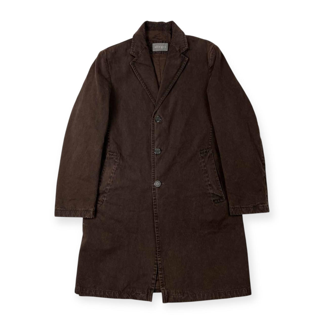 イタリア製 allegri アレグリ 加工 チェスター コート サイズ 50 /ダークブラウン系/三陽商会