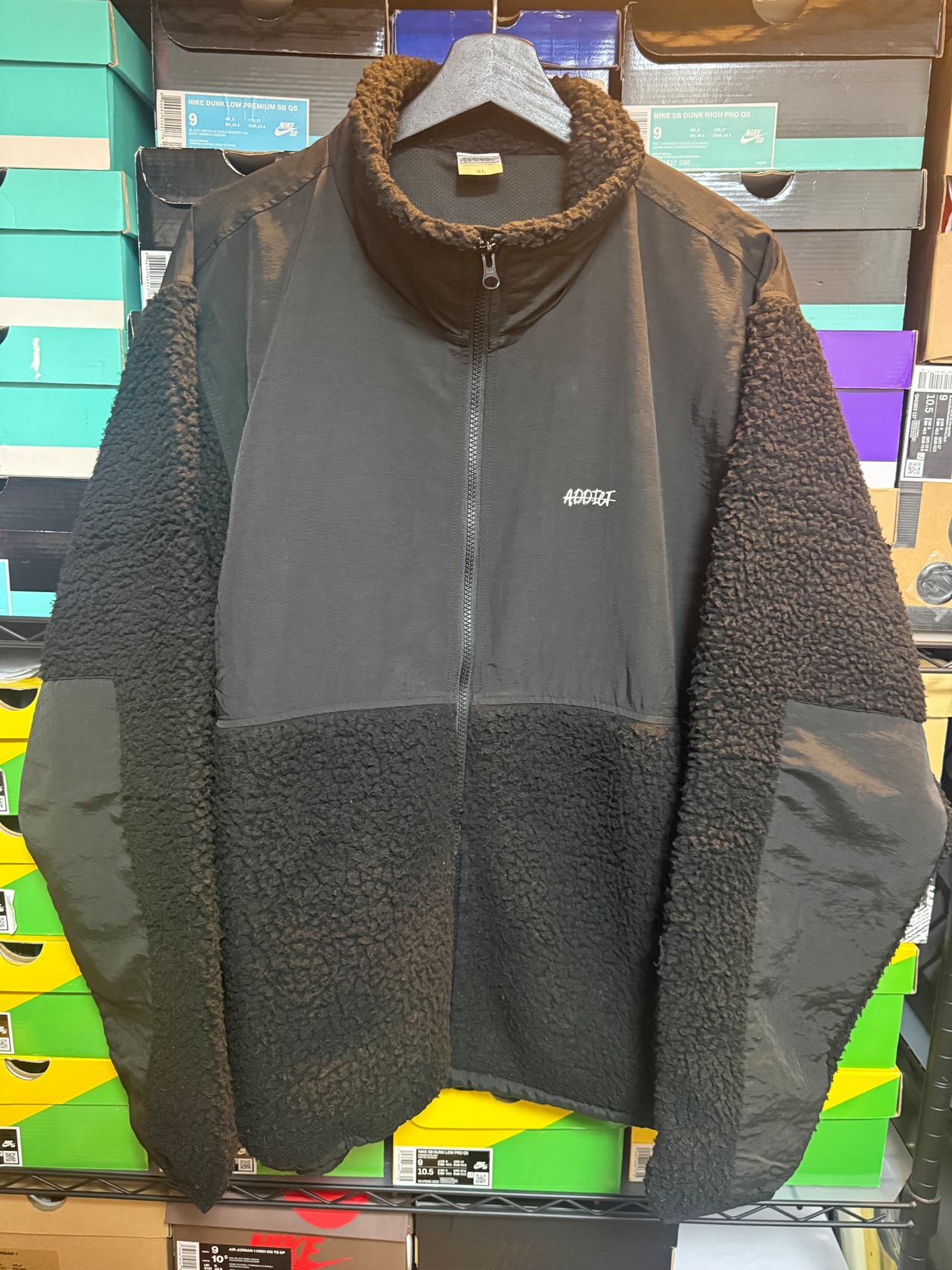 【B-Grade】A.D.D.I.C.T Fleece Jacket Black 【XLarge】