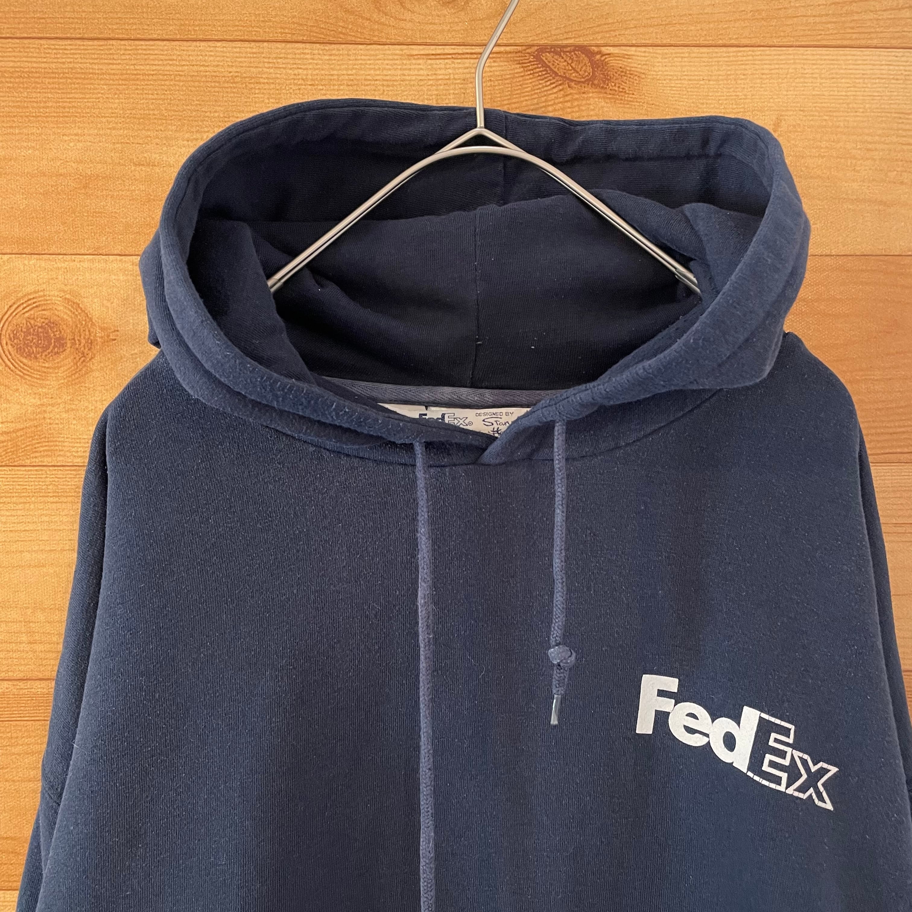 FedEx】企業系 企業ロゴ ワンポイントロゴ バックプリント パーカー