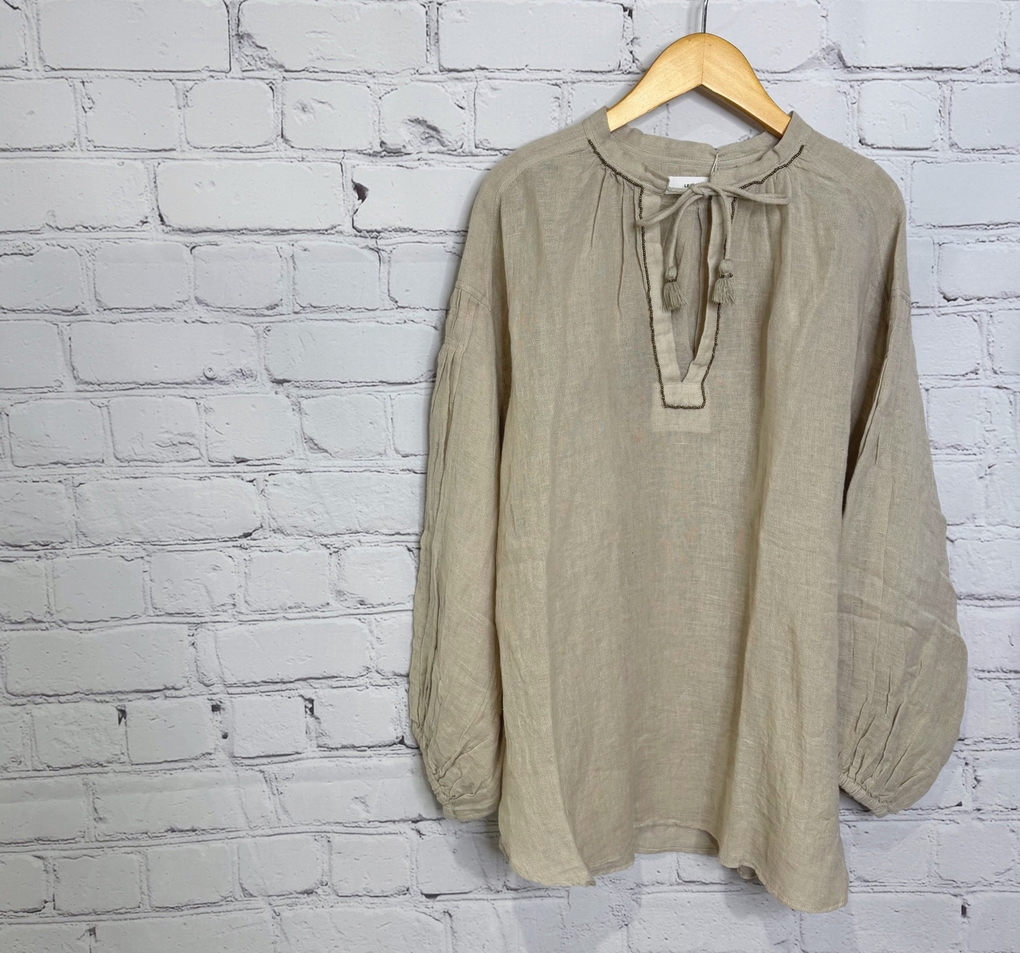 SALE！LE MELANGE ルメランジュ スキッパーチュニックブラウス 8613208