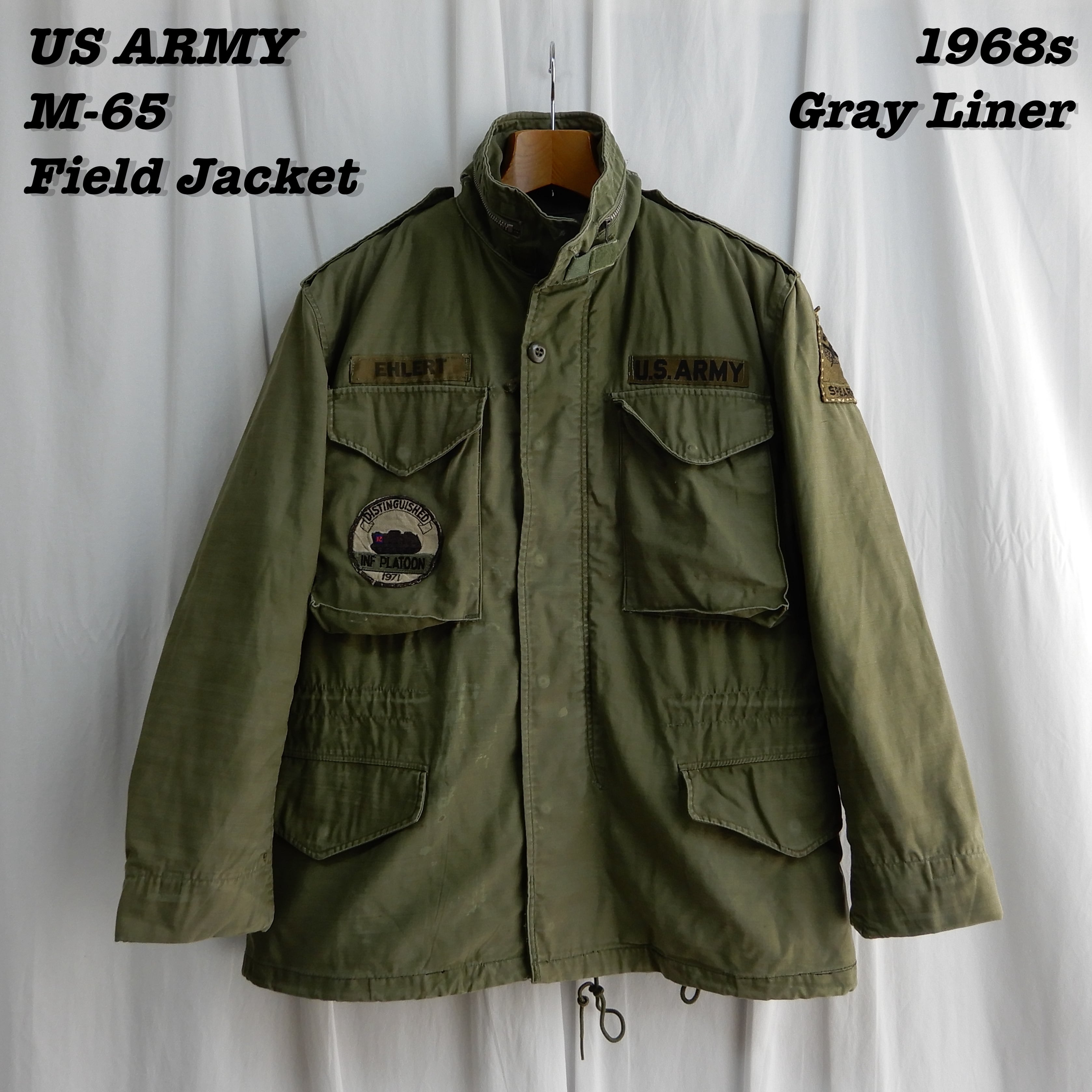 US ARMY M-65 Field Jacket Gray Liner 1968s SMALL SHORT | Loki