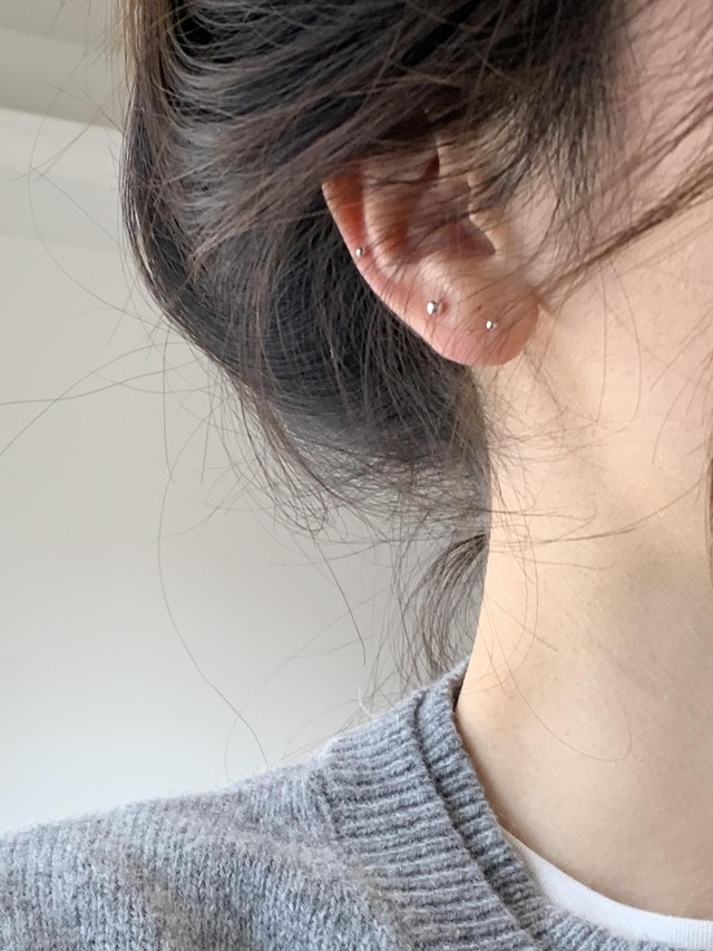 【即納商品】simple silver pierce