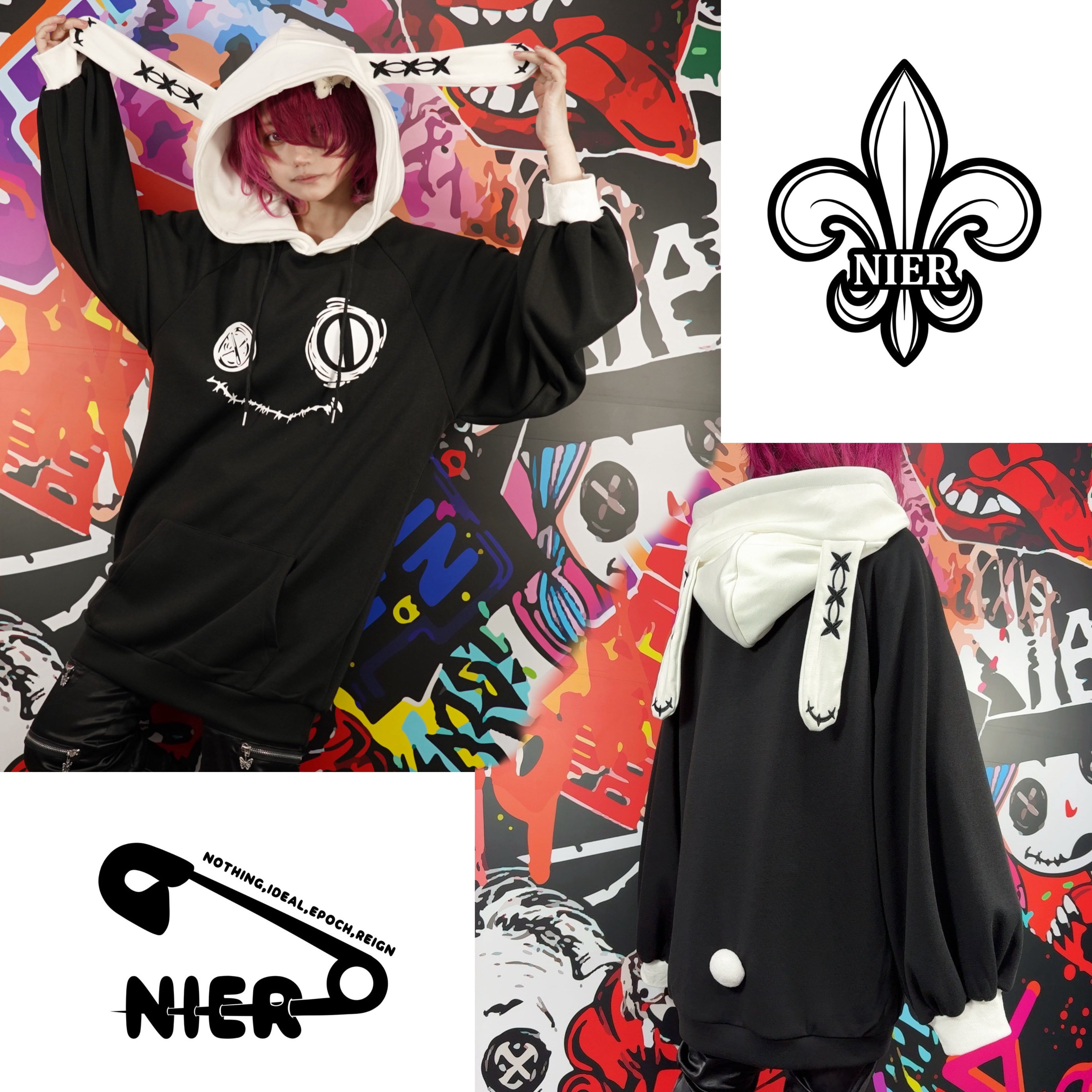 うさ耳しっぽ付きHOODIE 【軽量防寒仕様】 | NIER CLOTHING